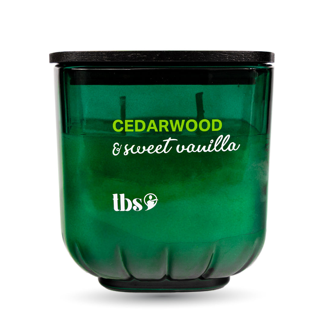 Cedarwood & Sweet Vanilla Scented Candle