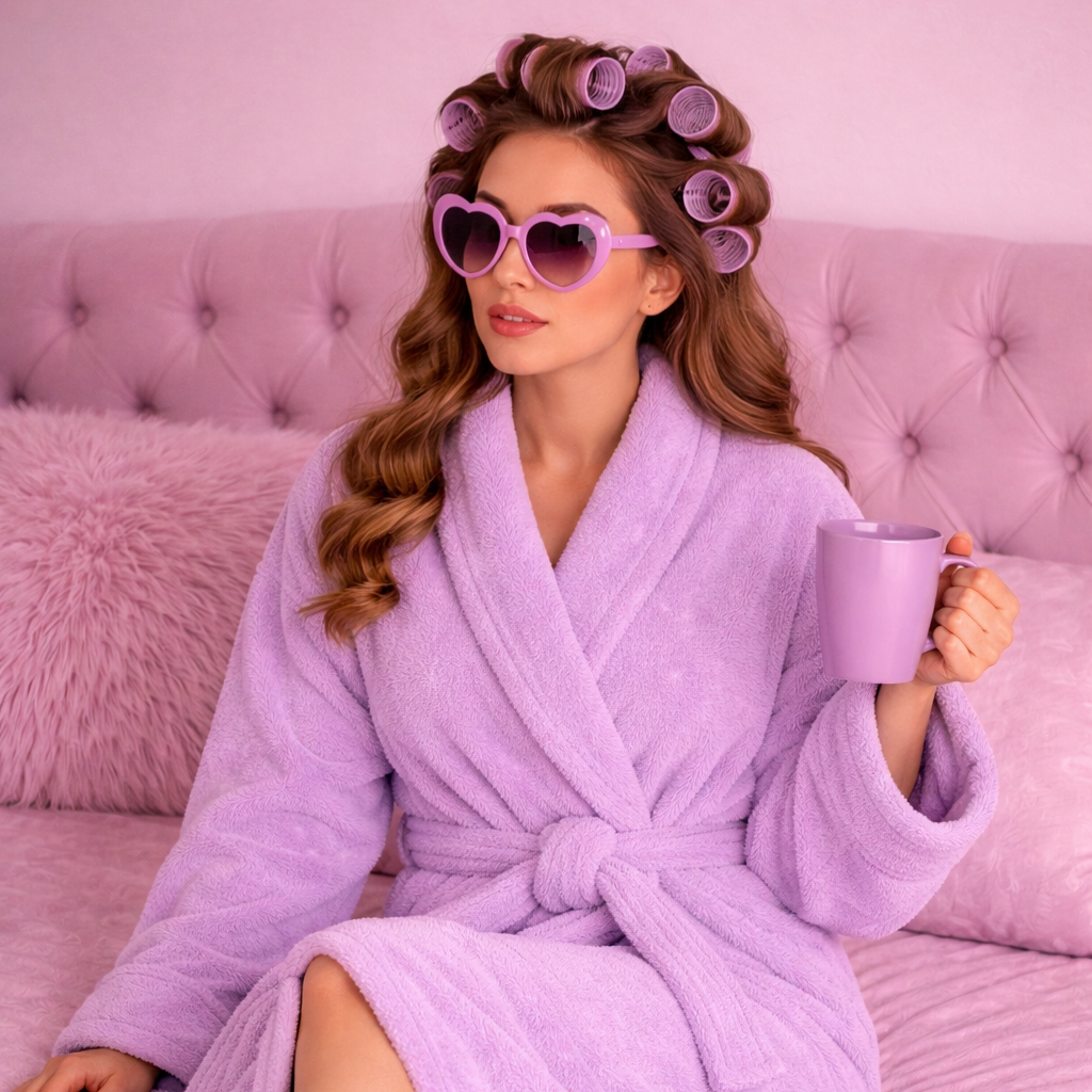 روب إستحمام -بنفسجي