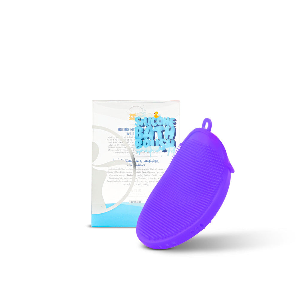 قفاز استحمام سيليكون البنفسجي