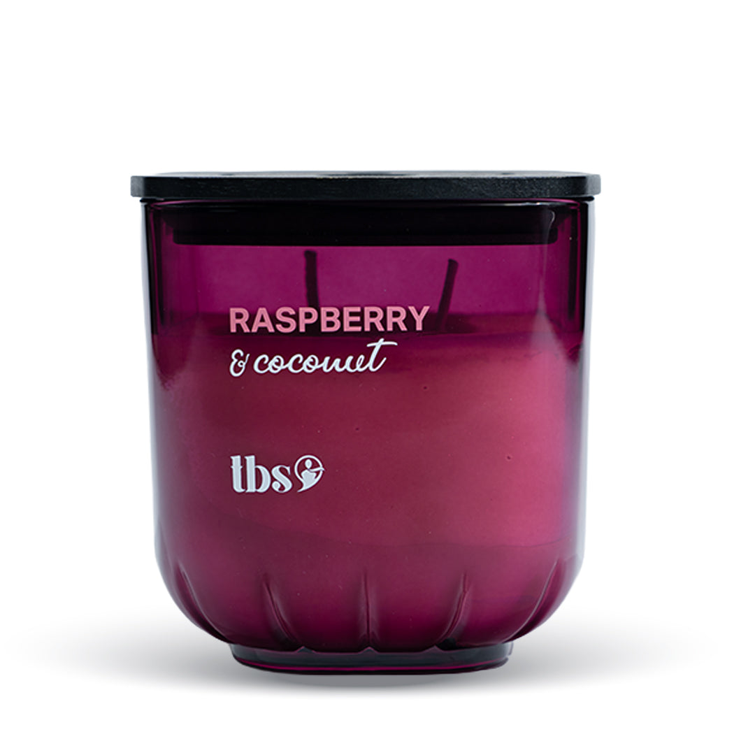 Raspberry & Pure Vanilla Scented Candle 