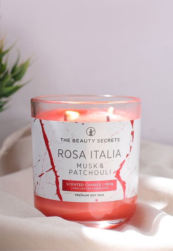 شمعة روزا ايطاليا - 380 غرام برائحة المسك
